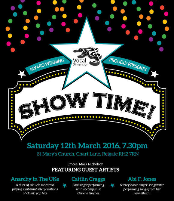 Showtime! Saturday 12th March 2016 7.30pm