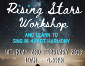 Rising Stars Workshop Saturday 2nd February 2019